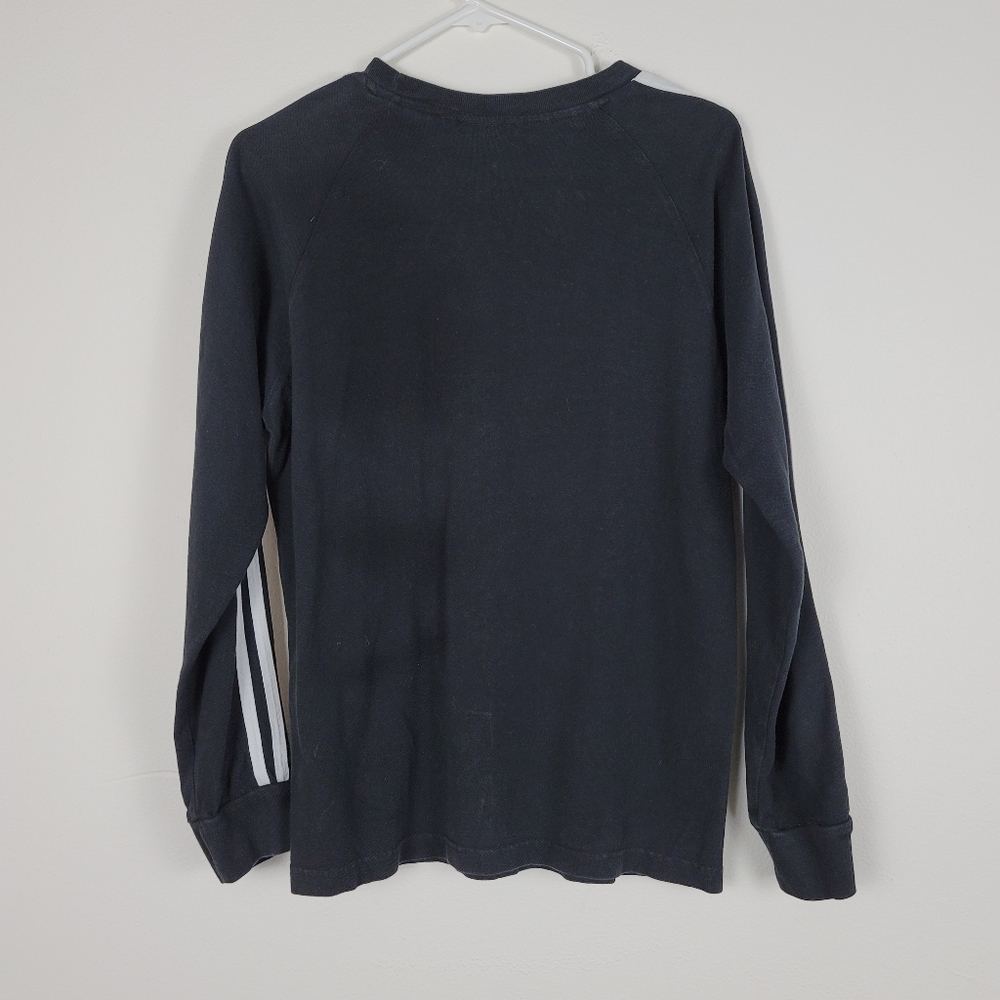 Adidas trefoil Men's Small black striped Long sleeve tee - Picture 2 of 3